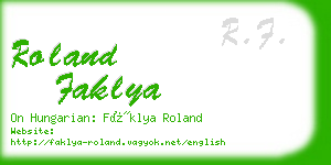 roland faklya business card